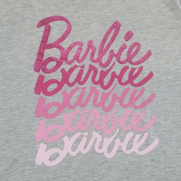 Barbie Tee in Gray with Pink Accents New - Picture 2 of 5